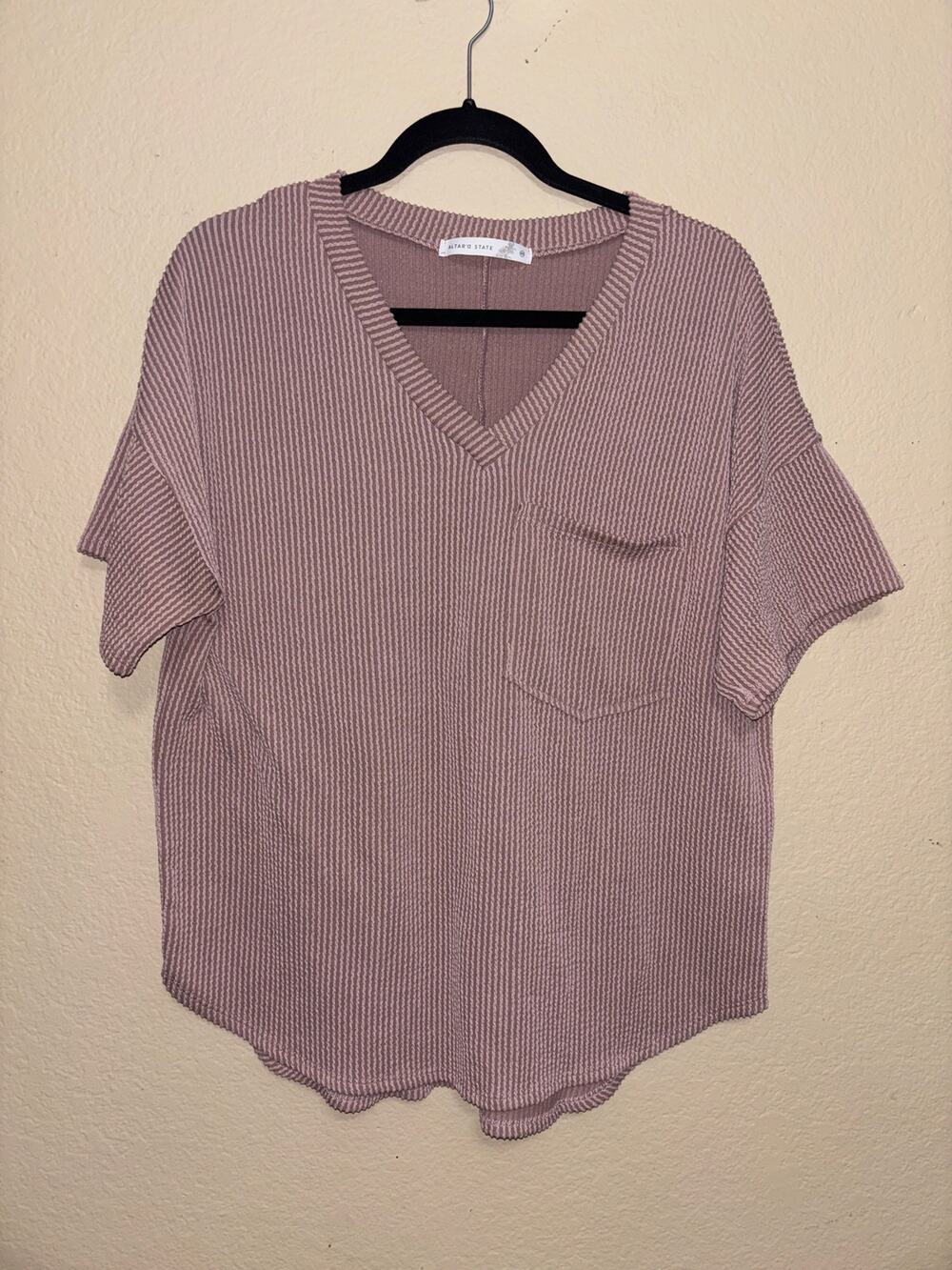 Altar’d State ribbed knit V-neck pocket tee